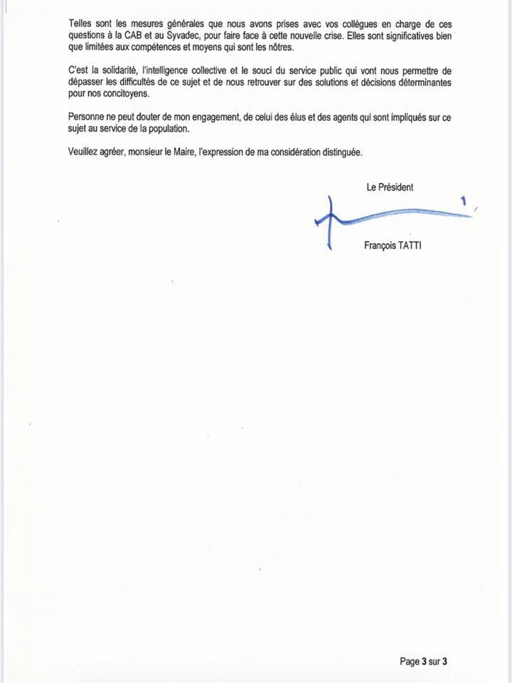 Collecte de déchets : La réponse de François Tatti au maire de Bastia 