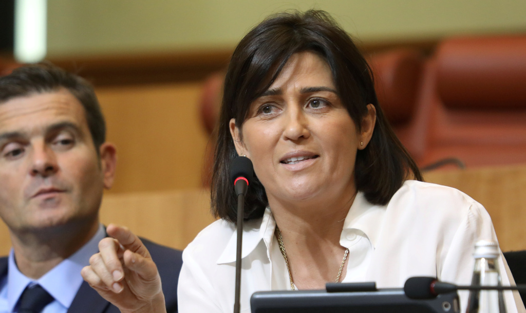 Christelle Combette, conseillère territoriale du groupe de droite Per L'Avvene. Photo Michel Luccioni.