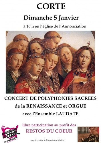 Corte : Laudate chante au profit des Restos du cœur