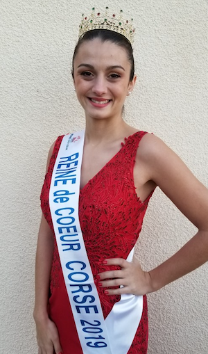 Angélina Scaniglia, Reine de Cœur Corse 2019, candidate au titre de Reine de Cœur France.