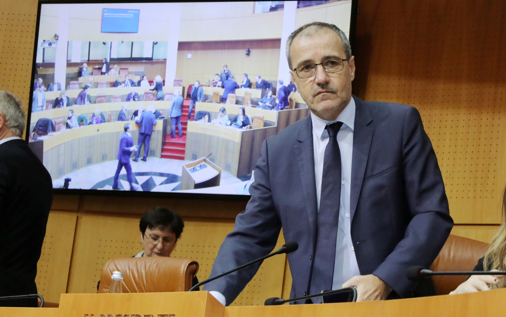 Jean-Guy Talamoni, président de l’Assemblée de Corse. Photo Michel Luccioni.