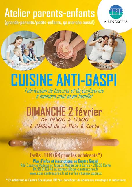 Corte : Un atelier cuisine parents-enfants ce 2 février 