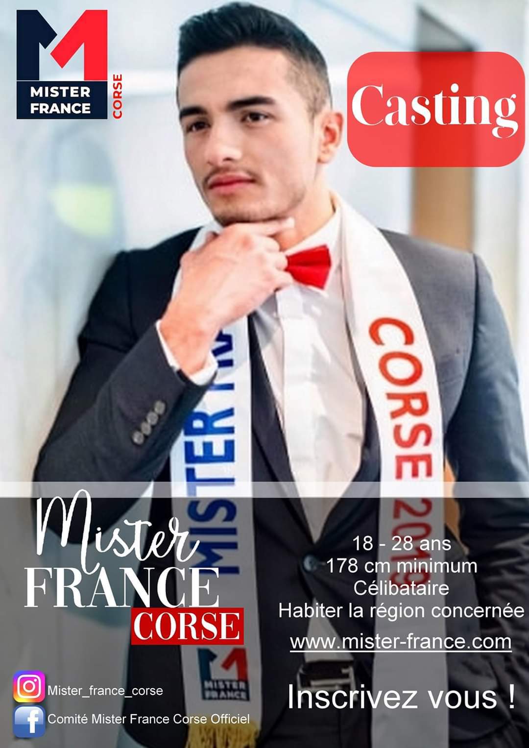 Les inscriptions pour Mister France Corse sont ouvertes