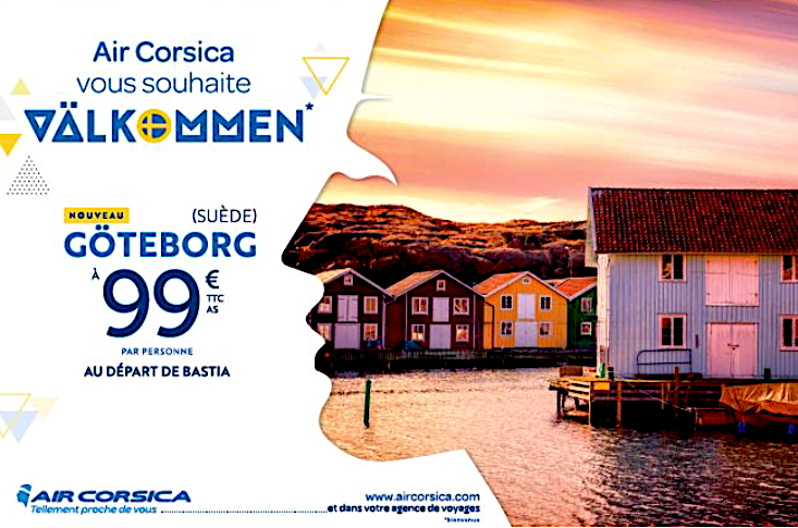 Bastia-Poretta : Air Corsica met le cap sur Göteborg et la Suède dès le 25 avril
