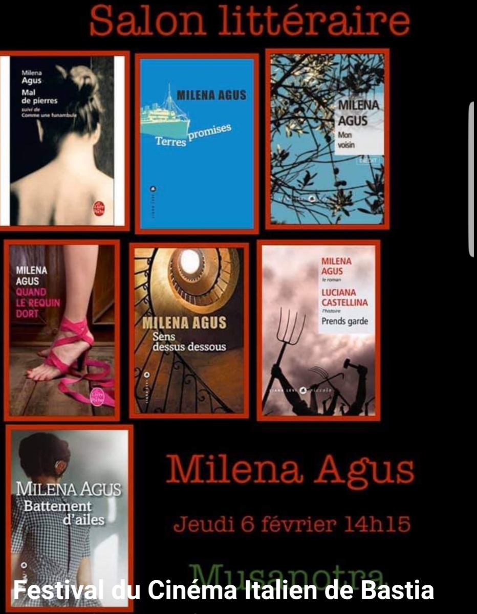 Festival du Cinéma Italien de Bastia : Milena Agus au salon littéraire Musanostra