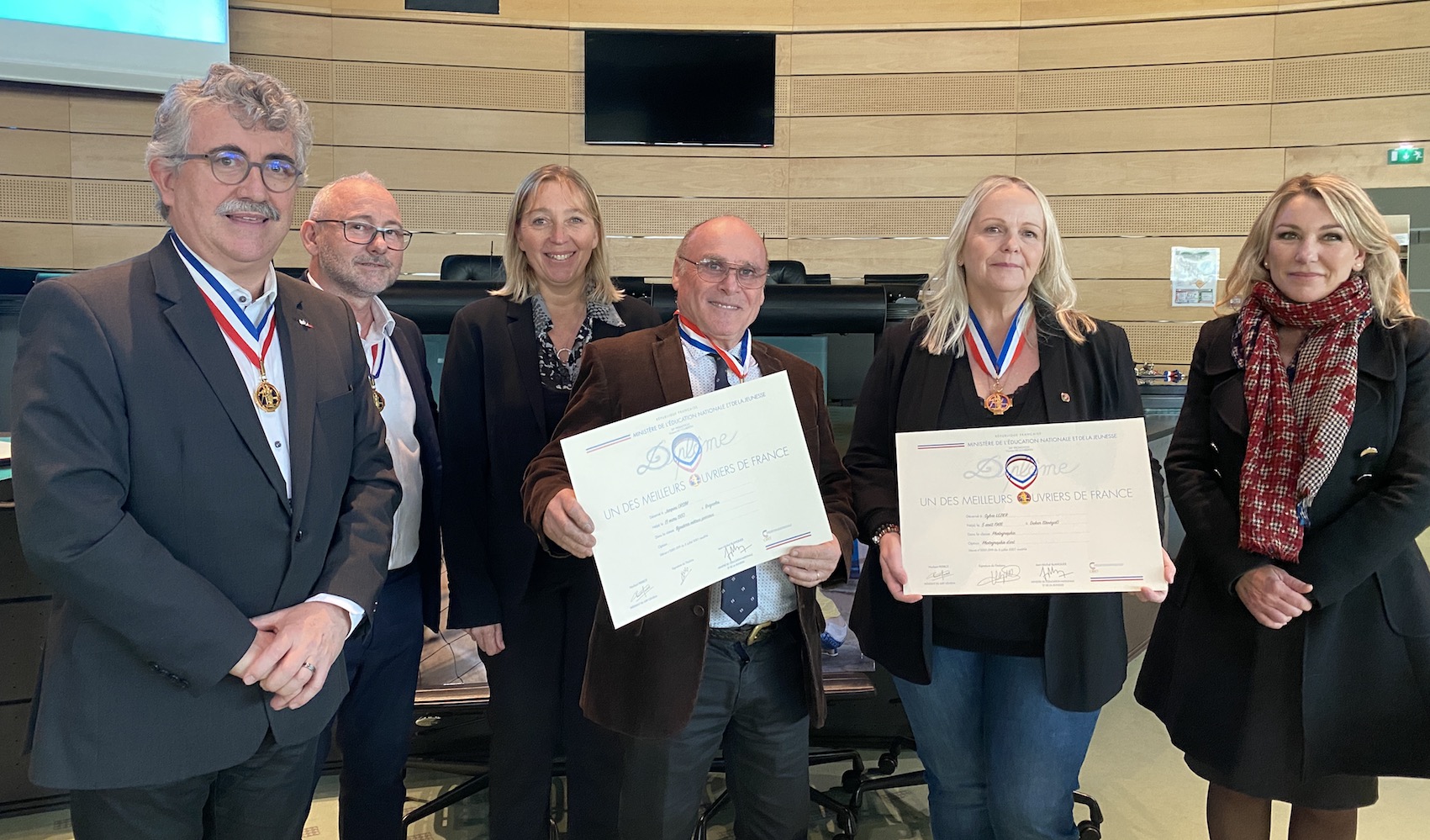 Sylvie Lézier et Jacques Orsini ont reçu ce vendredi 14 février à Bastia, leur diplôme d'un des "Meilleur ouvrier de France.