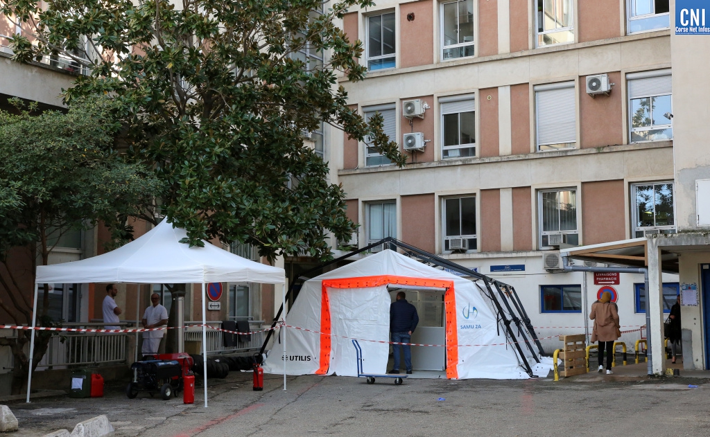 Le plan blanc mis en place au centre hospitalier d'Ajaccio (Images Michel Luccioni)
