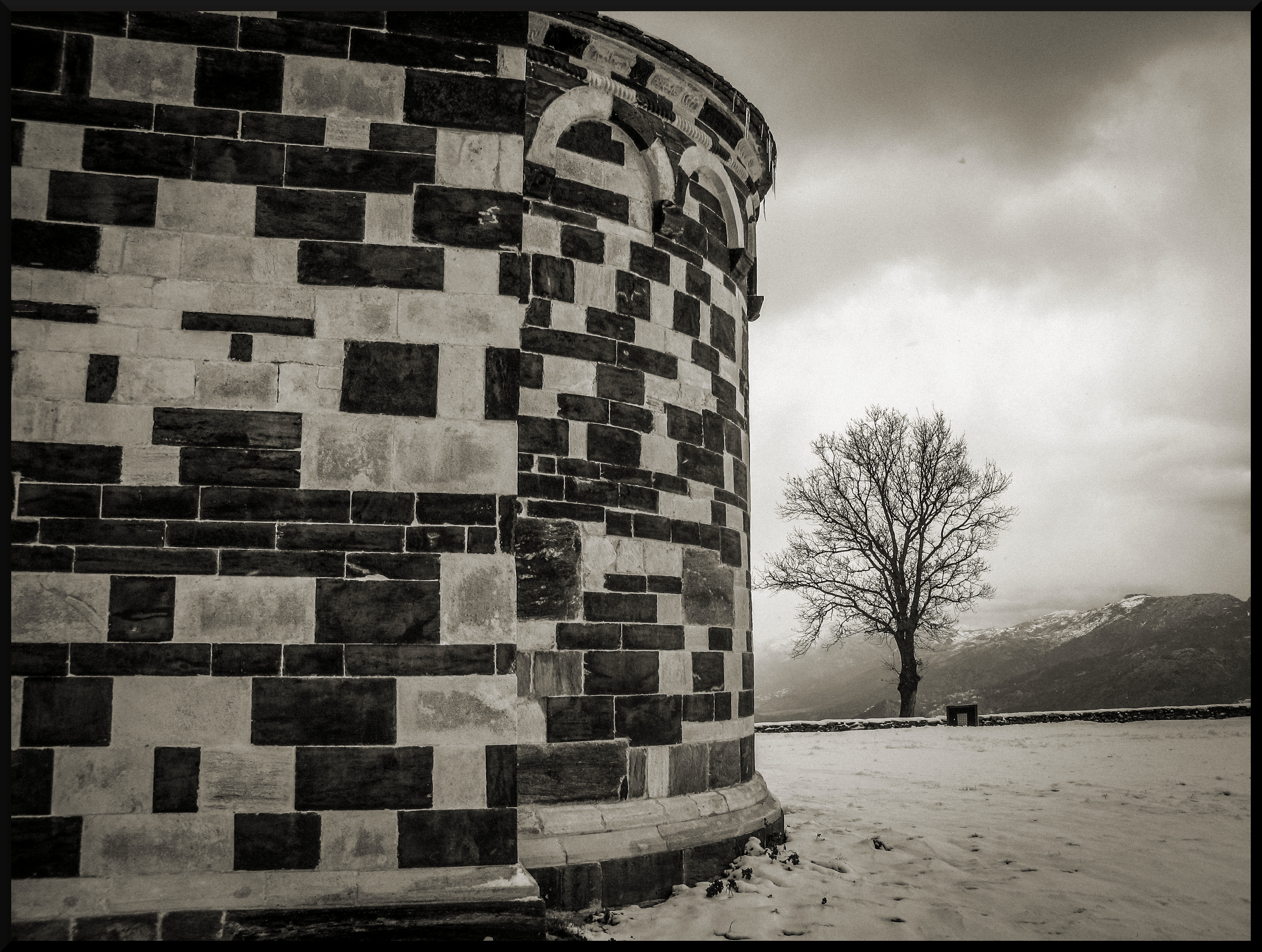 La photo du jour : San Michele di Muratu dans la neige