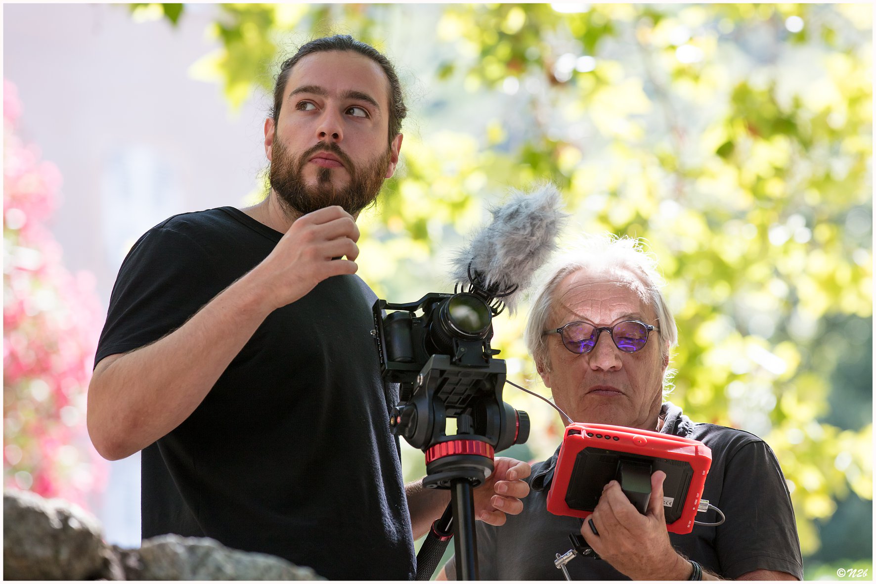 Alain Remond, délégué général de Lisula cineMusica, ici avec son fils Stephane, à Lama