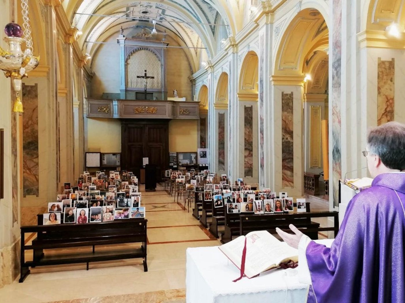 Le père Guiseppe Corbari, prêtre de la paroisse de Robbiano (crédit photo G.Corbari)