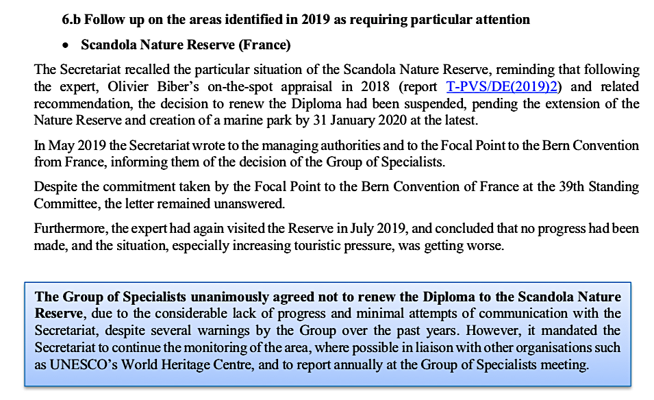 Le rapport qui condamne Scandola