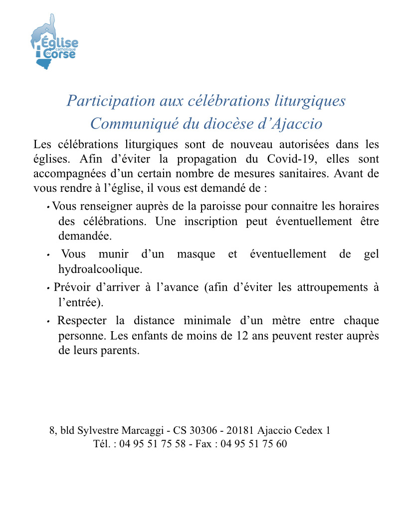 Corse : les messes de nouveau autorisées