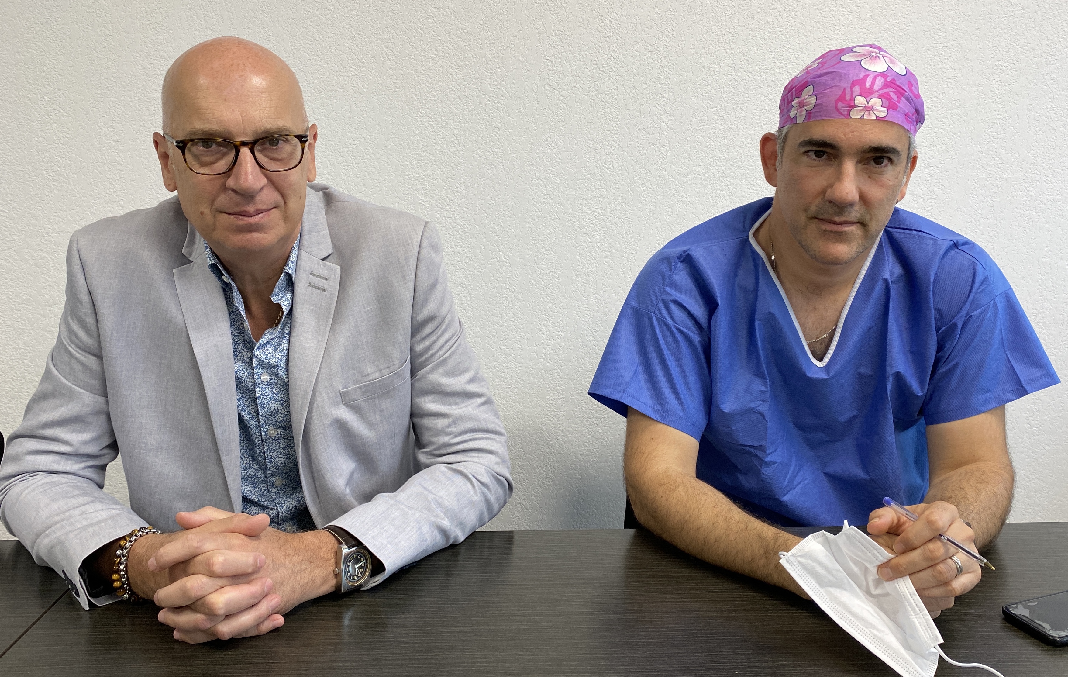 Jean-Mathieu Defour, directeur de l'hôpital de Bastia et docteur Thomas Darnaud