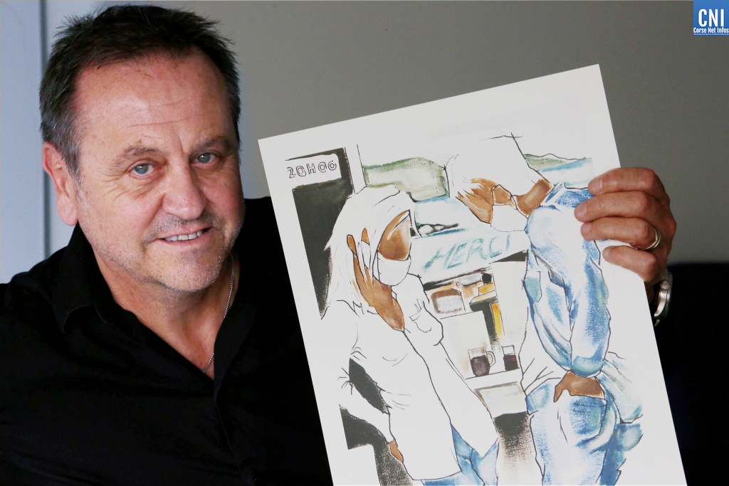 "Merci" : le cadeau de Pierre Farel au personnel hospitalier d'Ajaccio