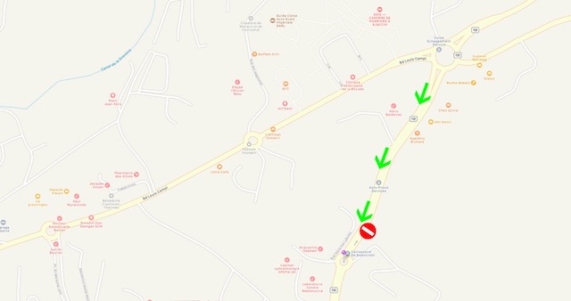 Inondations à Ajaccio : une partie l'avenue Noël Franchini en sens unique 