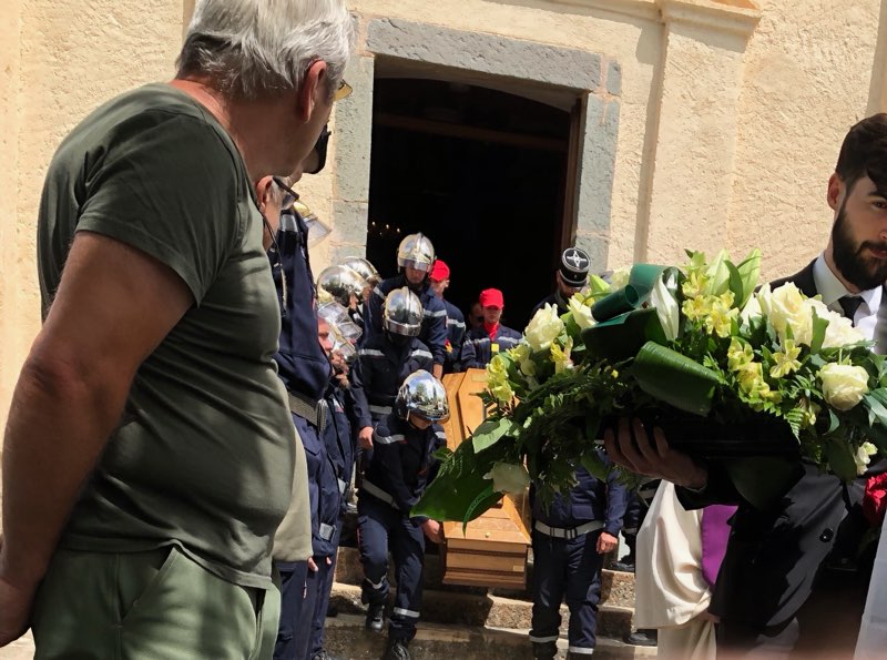 À Vallica l'hommage des pompiers à l'adjudant Bruno Luigi