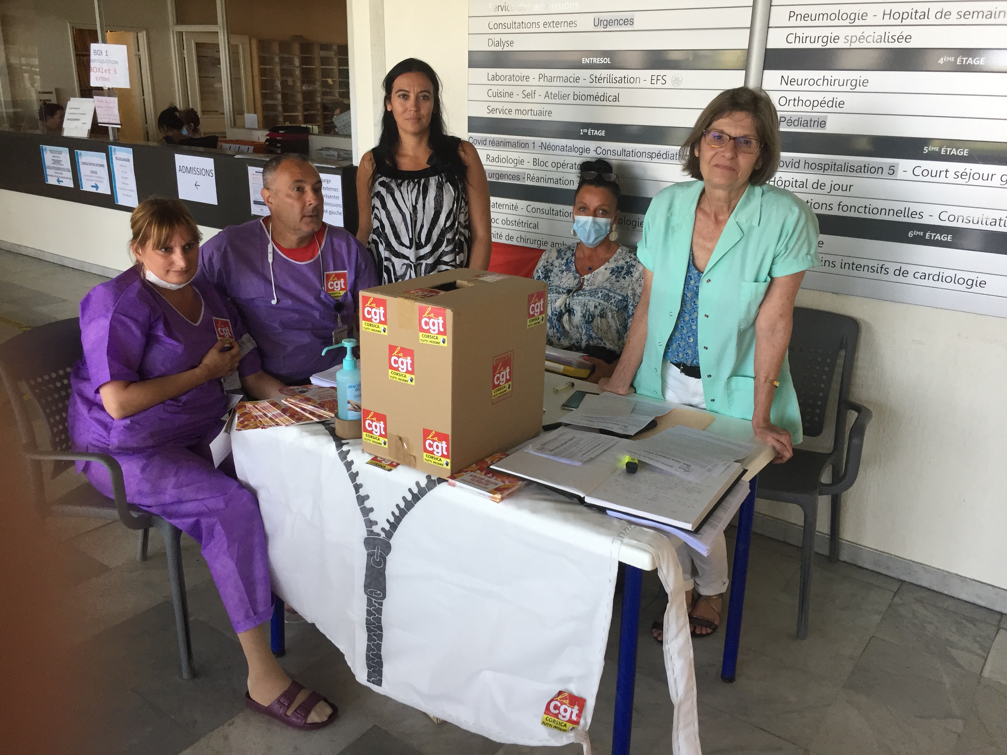 journée de grève et d'information pour les soignants CGT de l'hôpital de Bastia