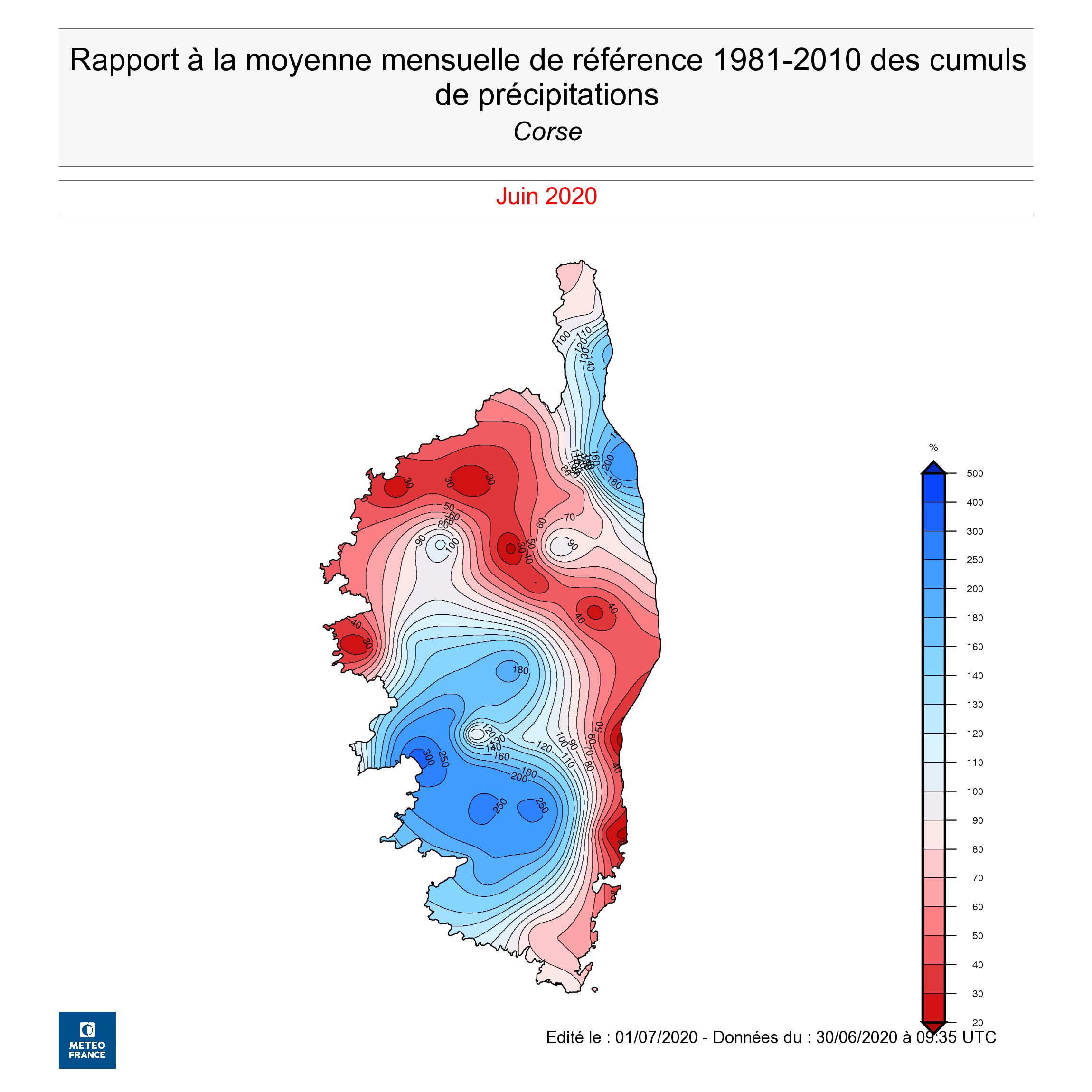 Météo : un mois de juin pluvieux avec des températures en dessous des normales de saison
