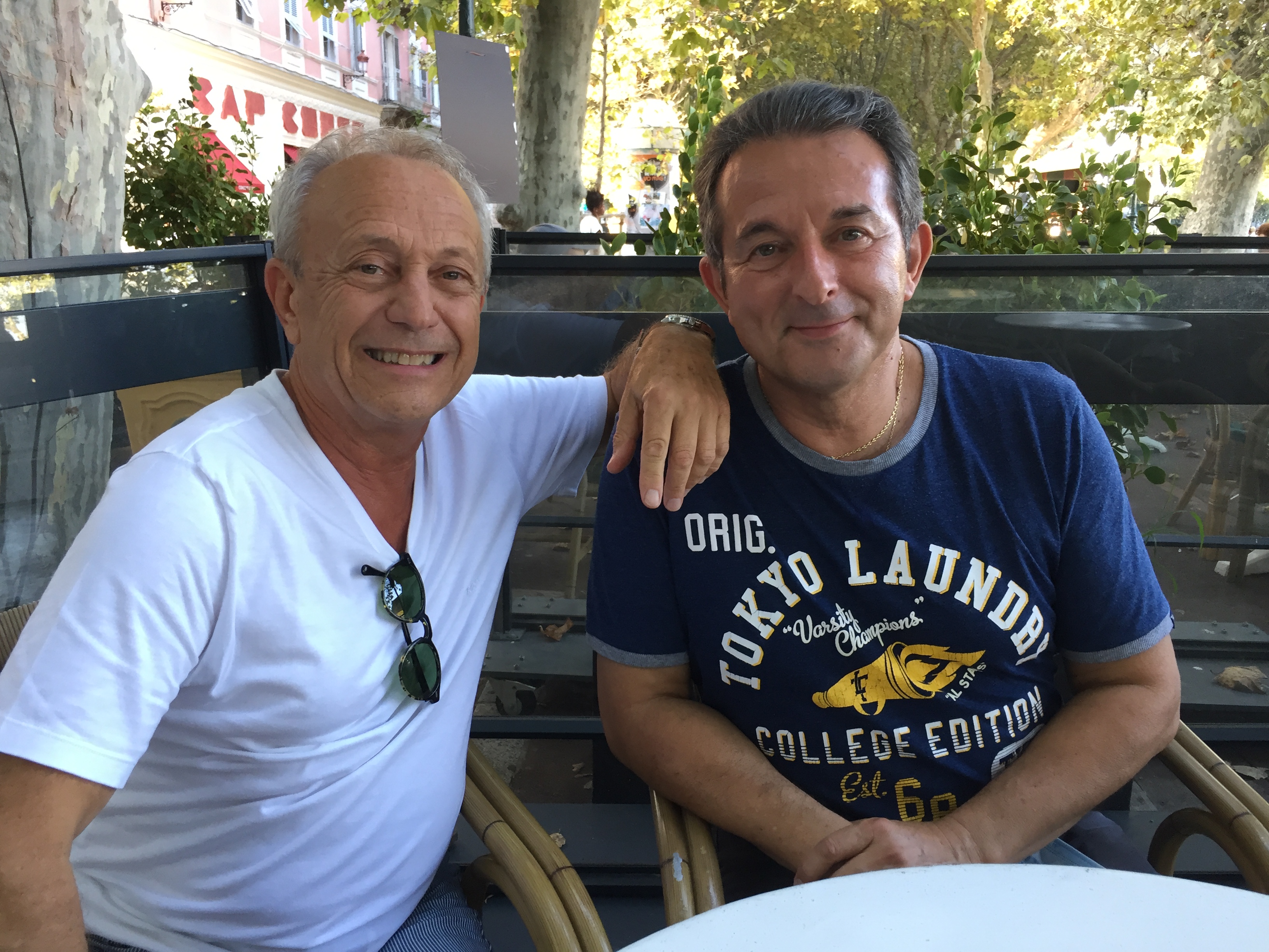 Michel Guidoni, de passage à Bastia, a rencontré son ami le chanteur Jacky Nicolaï