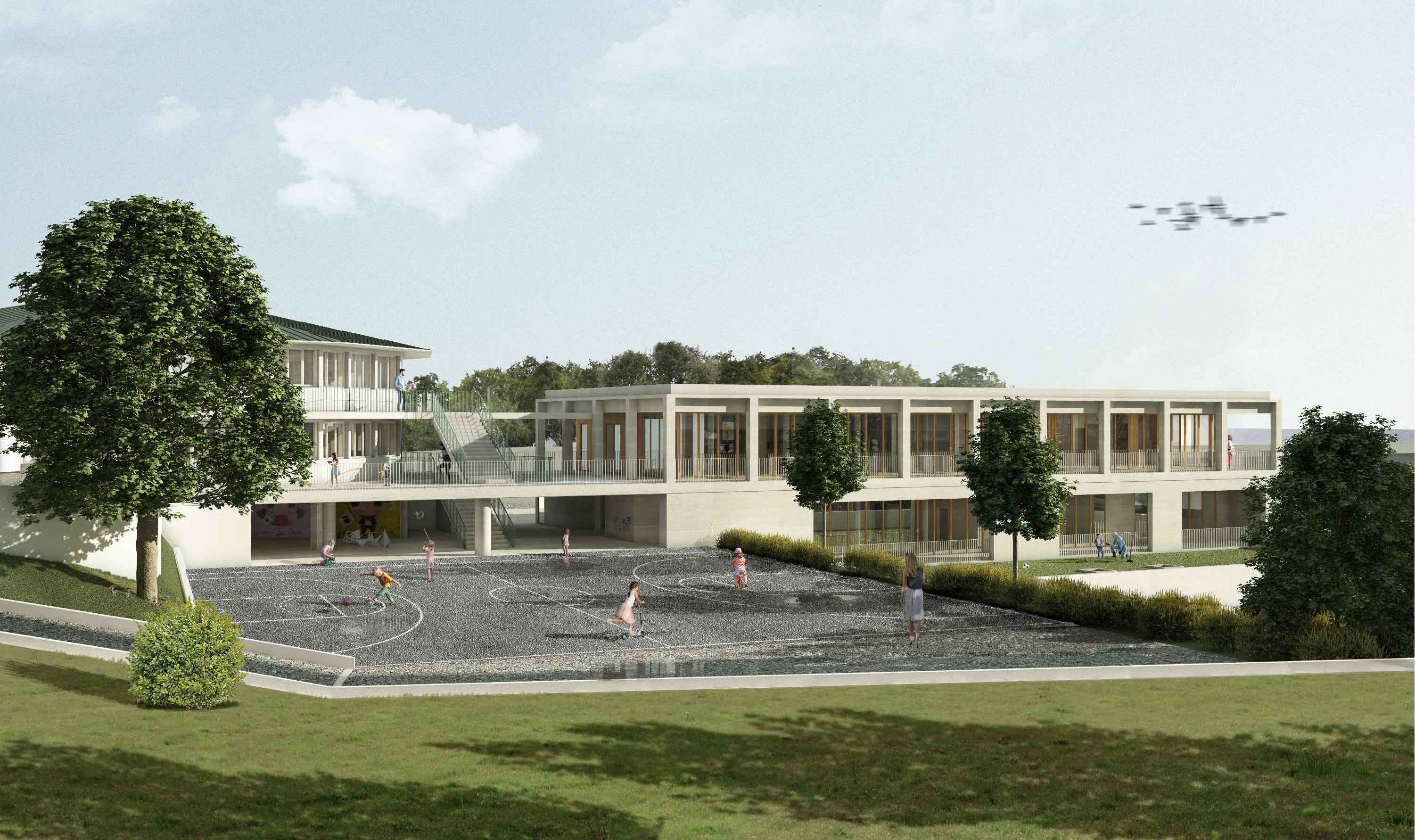 Le projet de restaurant scolaire.  Crédit : Orma Architecture