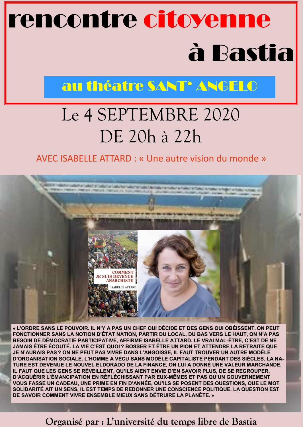 Isabelle Attard aux Rencontres citoyennes de Bastia