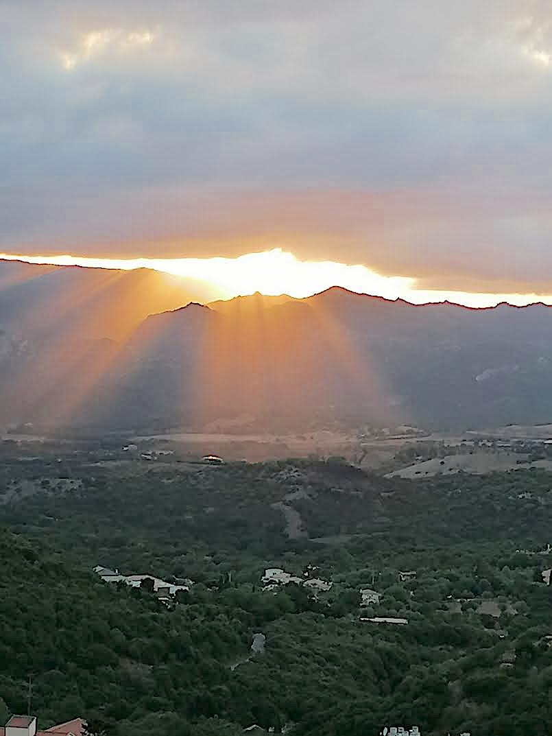 Coucher de soleil sur la vallée d'Oletta (Ketty Monti)