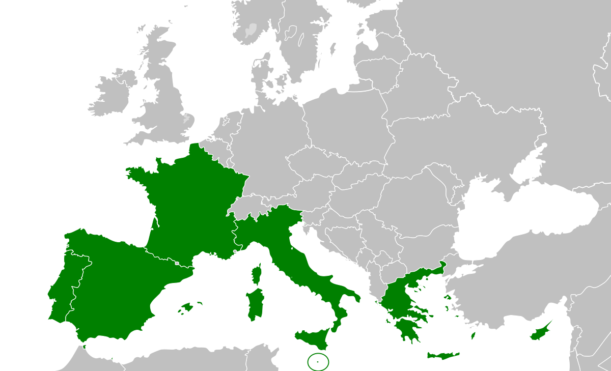 Carte des États membres du groupe (Wikipedia)