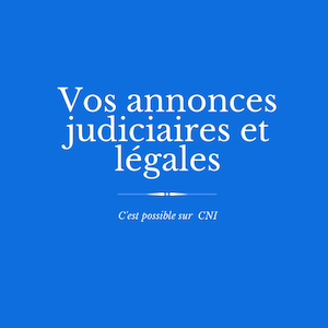 Les annonces judiciaires et légales de CNI