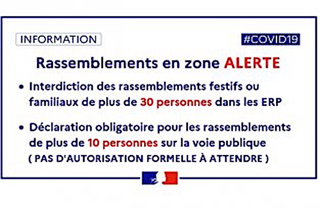 Covid-19 : interdiction des rassemblements de plus de 30 personnes dans les ERP de Haute-Corse