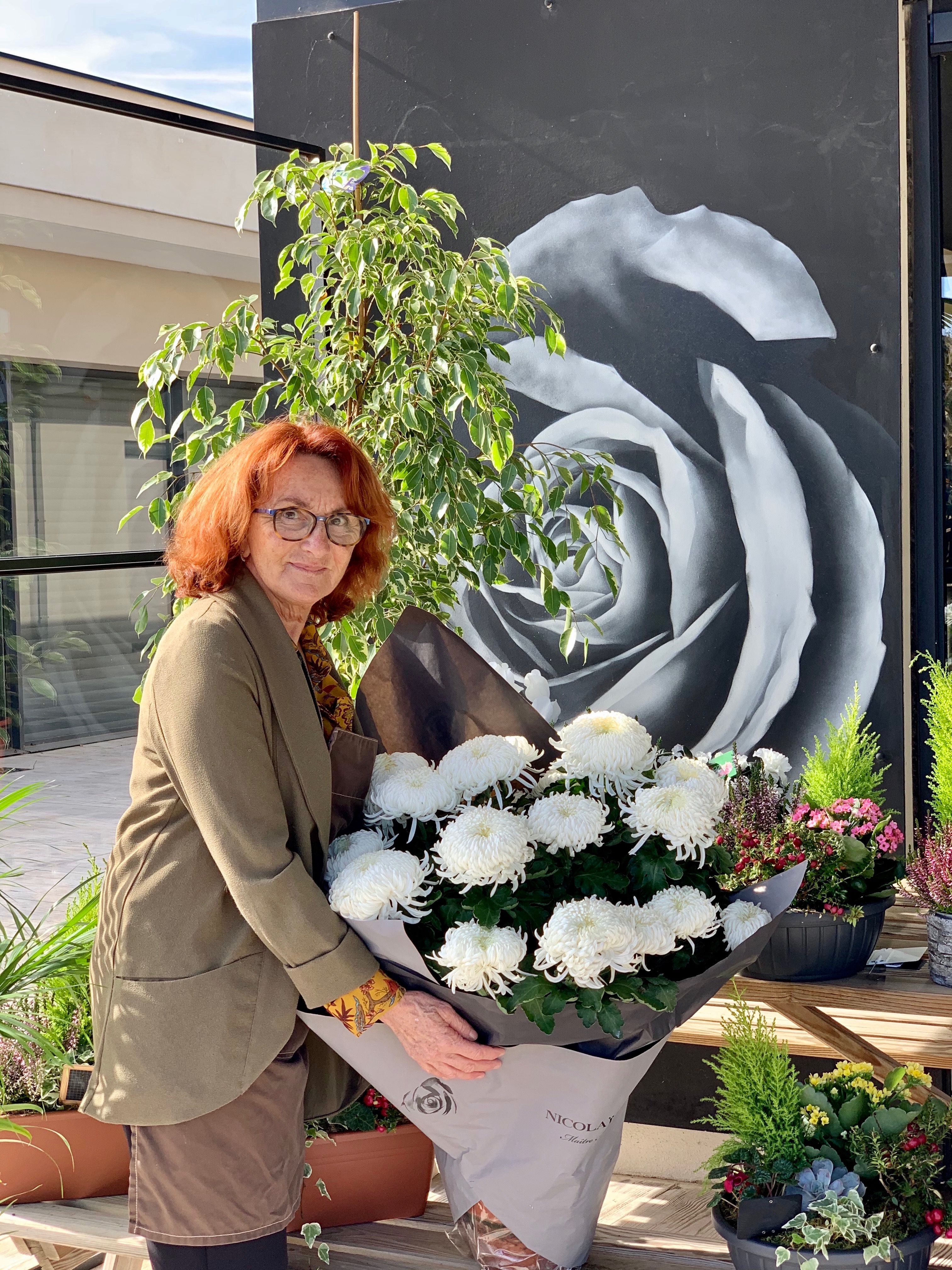 Louise Nicolaï, fleuriste, présidente de l'U2P de corse