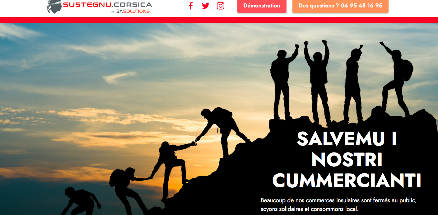 "Sustegnu Corsica" : une nouvelle plateforme web pour aider les commerçants corses