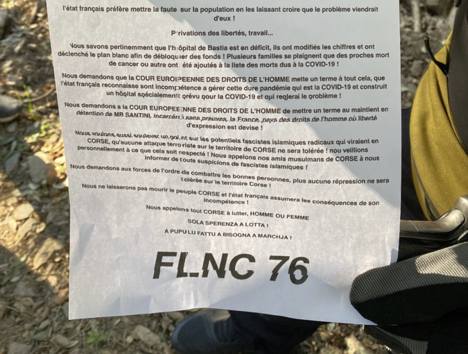 Conférence de presse du FLNC 76 : le parquet antiterroriste enquête