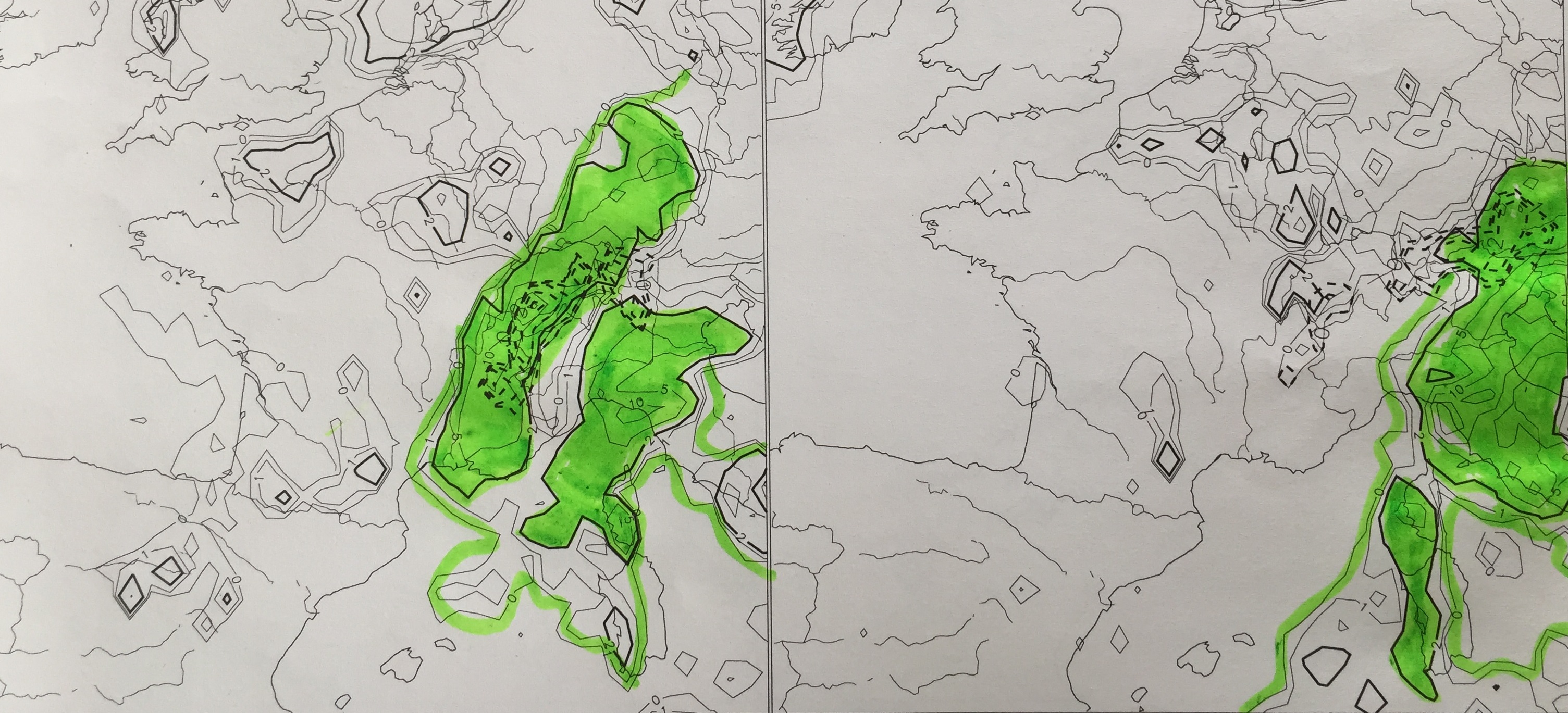 Quelques pluies prévues de dimanche minuit à lundi midi.