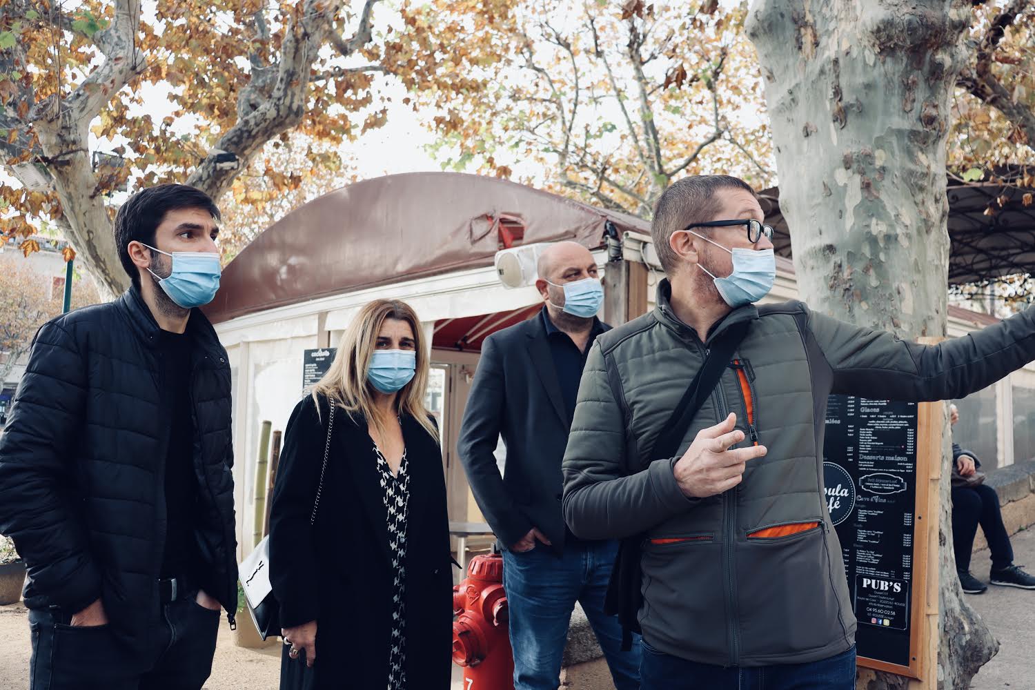 Sur le chantier Angèle Bastiani, élus et collaborateurs