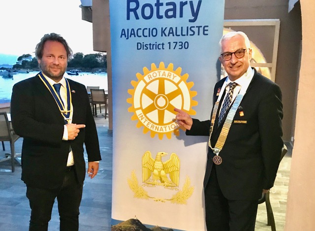 Jean Stephane Silvy et Philippe Raffin lors de sa venue à Ajaccio en septembre dernier.