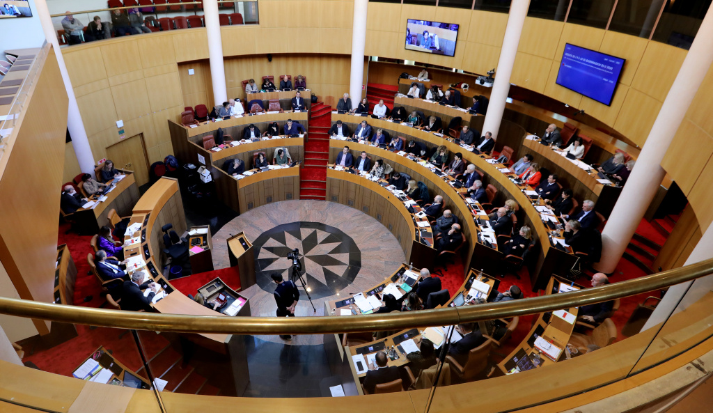 L'hémicycle de l'Assemblée de Corse. photo d'archive Michel Luccioni.