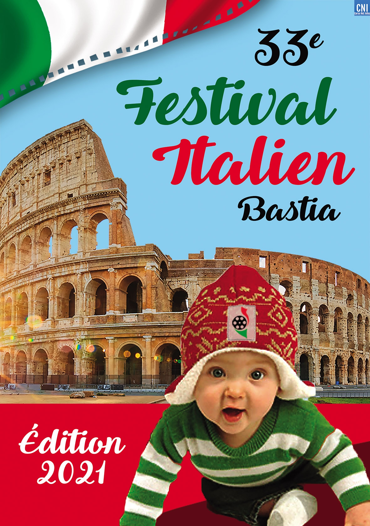 L'affiche de l'édition 2021 du Festival du Cinéma Italien de Bastia