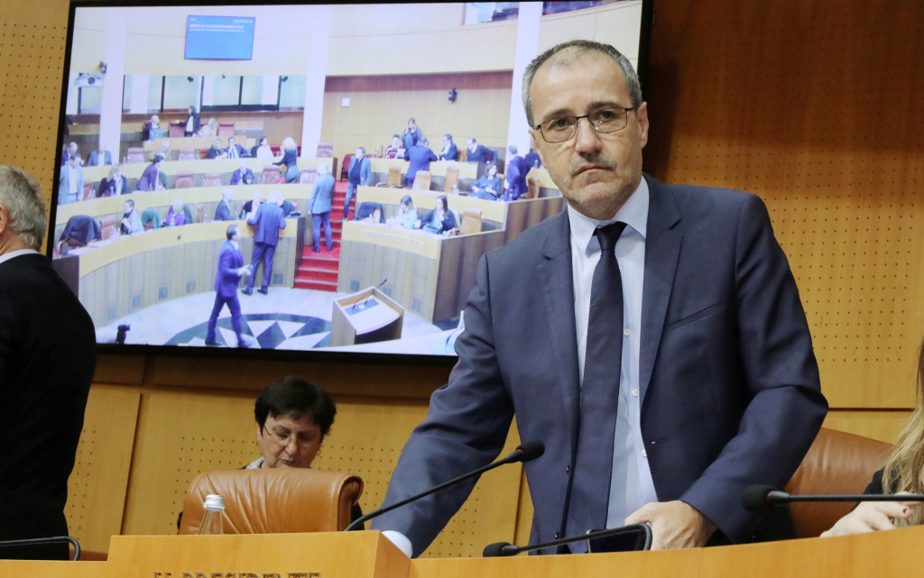 Jean-Guy Talamoni, président de l'assemblée de Corse. Photo Michel Luccioni.