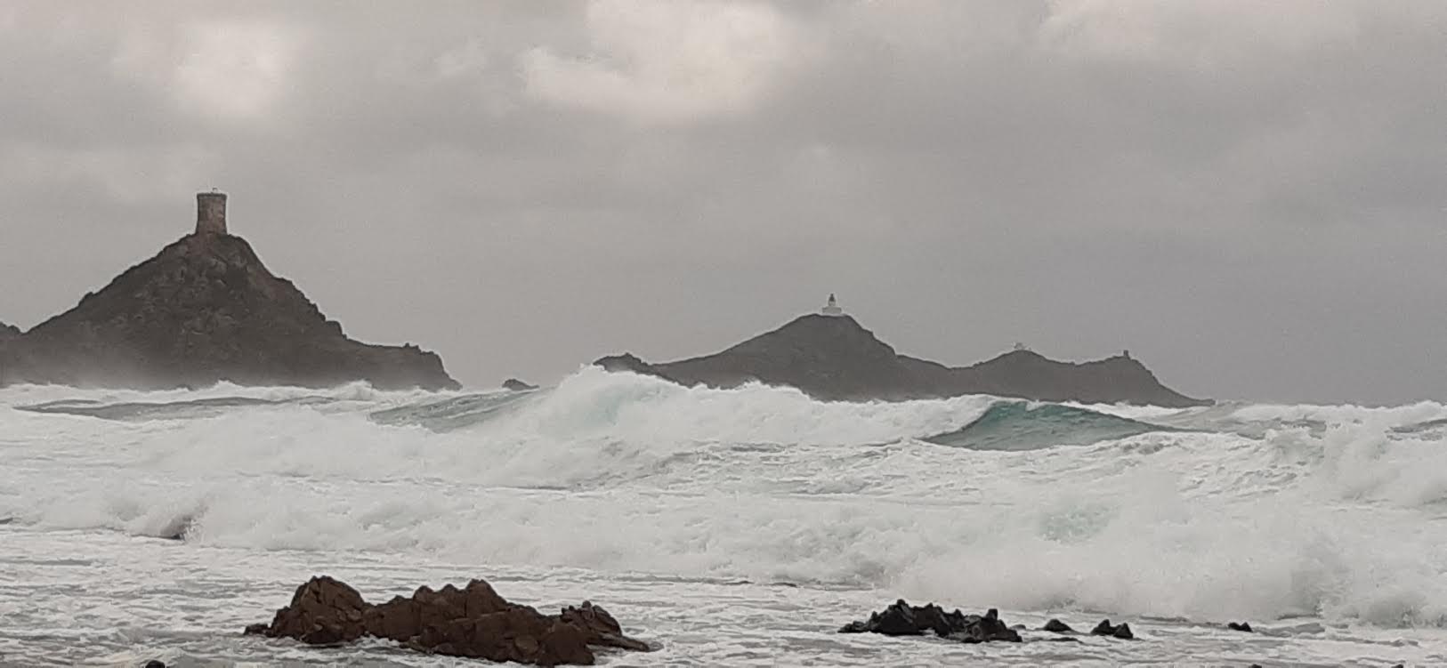 La tempête Justine aux Sanguinaires,  (Photo Pascal Le Dervouët)