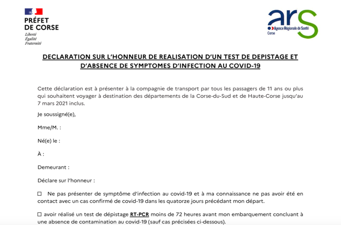 Covid19 téléchargez la nouvelle déclaration sur l