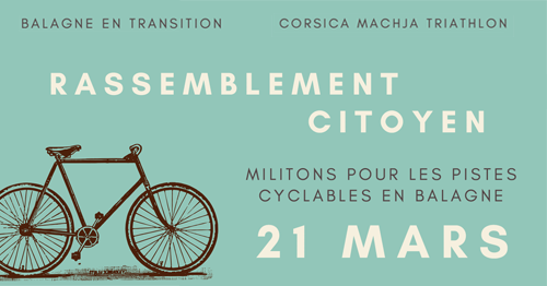 Appel au rassemblement le 21 mars pour la création de pistes cyclables à Calvi