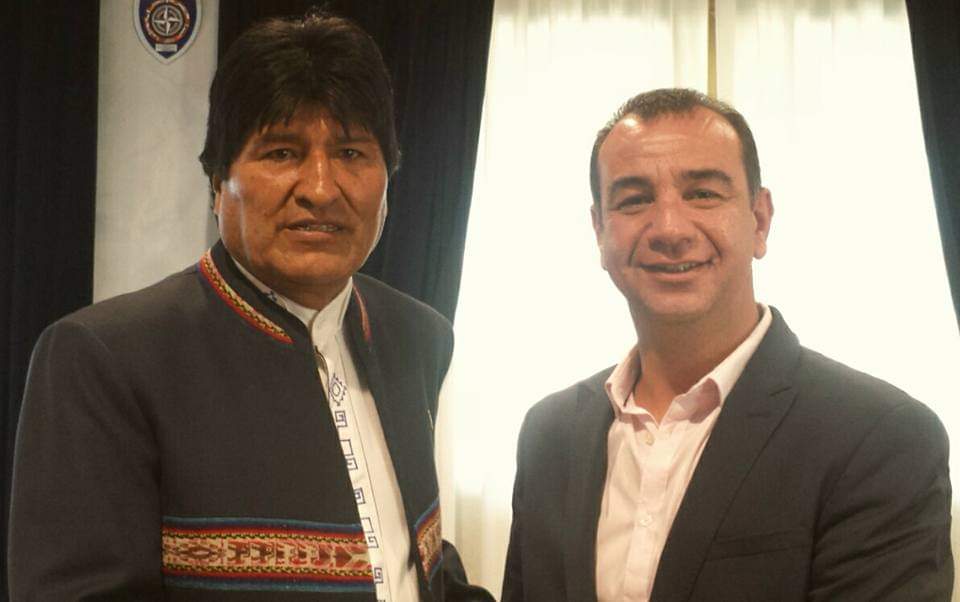 Christophe Mariani a rencontré Evo Morales, président de la Bolivie, l'un des plus grands producteurs au monde de feuilles de coca. Photo : Christophe Mariani