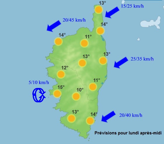 Météo de la semaine en Corse : un peu fraîche mais bien ensoleillée