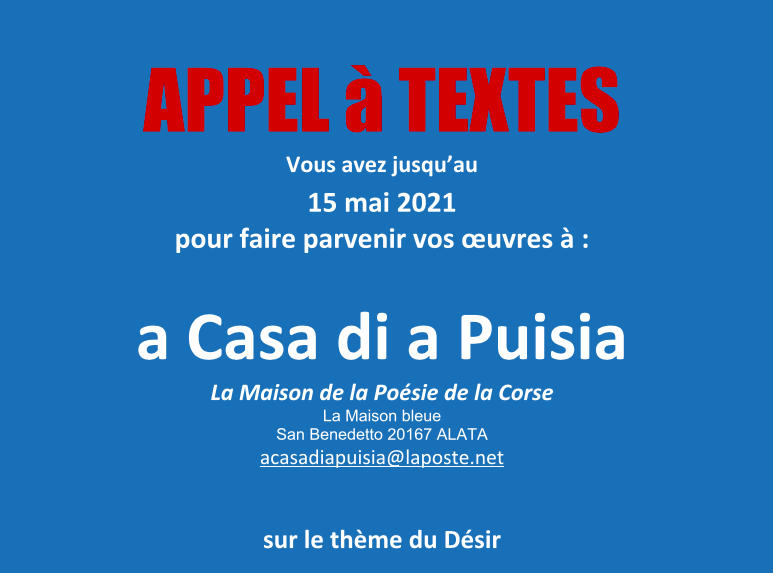 Printemps des poètes : a casa di a puisia lance un appel à textes
