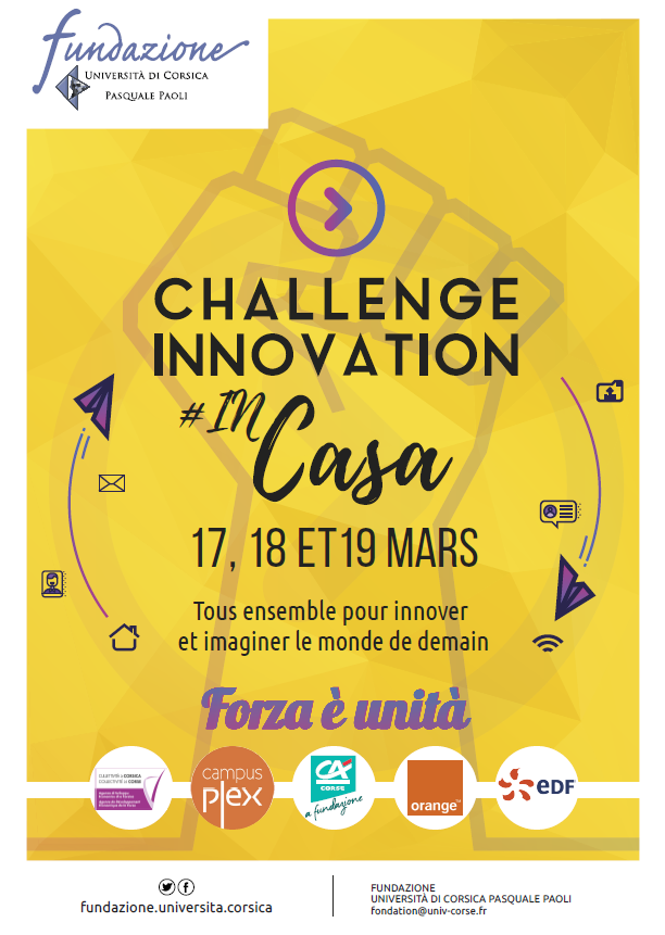 Covid oblige, l'épreuve finale du Challenge Innovation 2021 s'est tenue en visio. Crédits Photo : Fundazione di l'Università di Corsica.