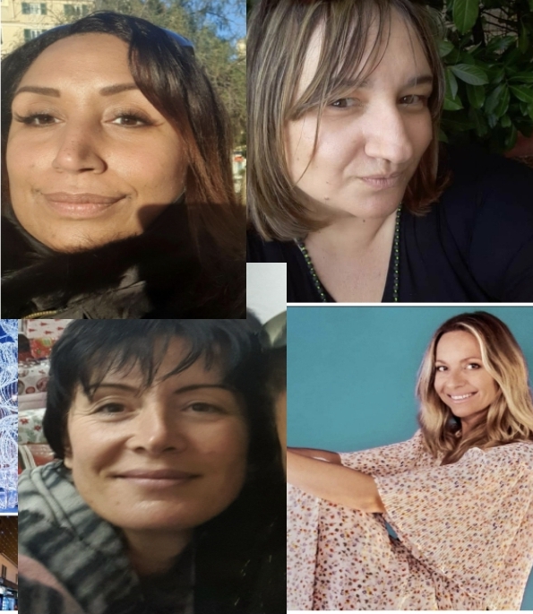 Les femmes membres du collectif « La boite au grand coeur 2A » Sophie Padovani, Alexandra Pierandrei, Vanina Patacchini et Mylène Argot Coltelloni. Photo : La boite au grand coeur 2A