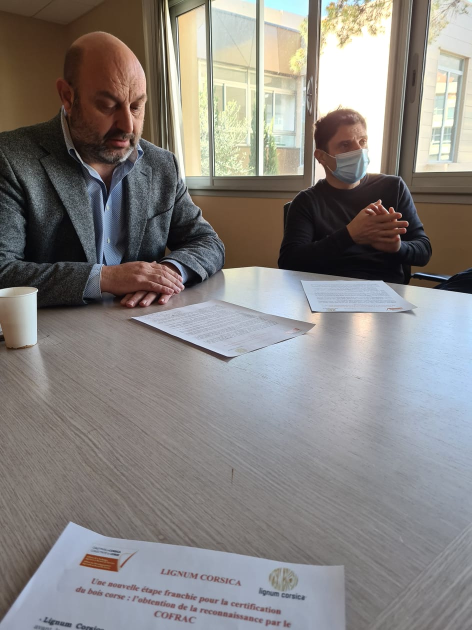 Lionel Mortini, président de l'ODARC et Yves Conventi, directeur adjoint du développement à l'ODARC. Crédits Photo : Pierre-Manuel Pescetti