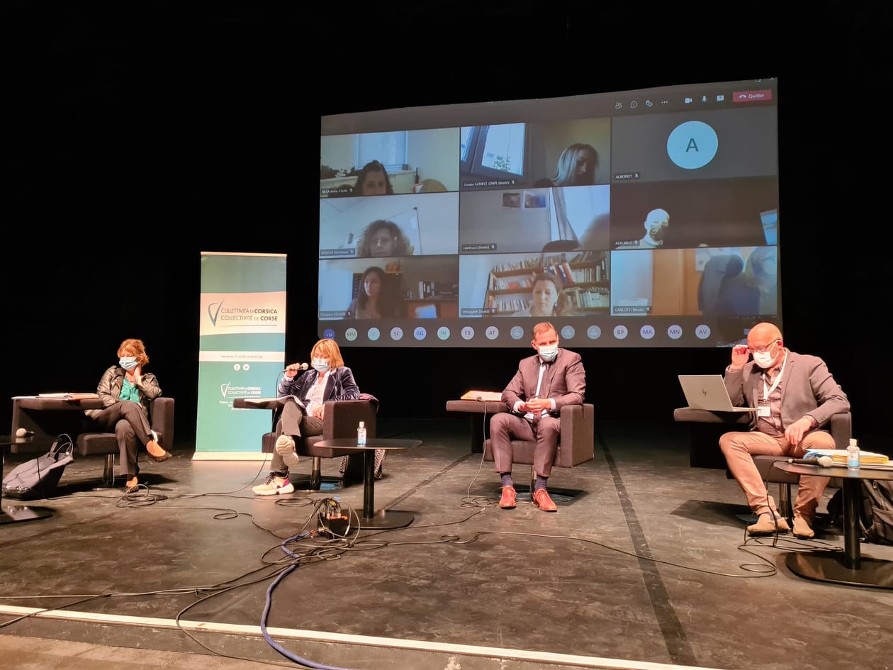 Gilles Simeoni et Bianca Fazi étaient présents à l'Alb'oru pour lancer l'OCPE de la collectivité de Corse ce mardi 30 mars à Bastia. Crédits Photo : Pierre-Manuel Pescetti