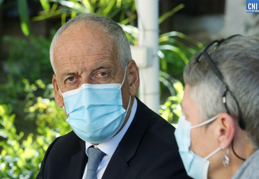 Le préfet de Corse Pascal Lelarge a tenu une conférence de presse au lendemain des annonces du président de la République. Photo : Michel Luccioni