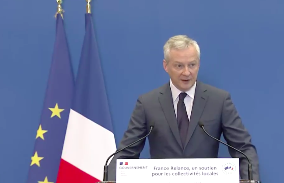 Buno Le Maire, lors de la conférence de presse consacrée aux collectivités locales.